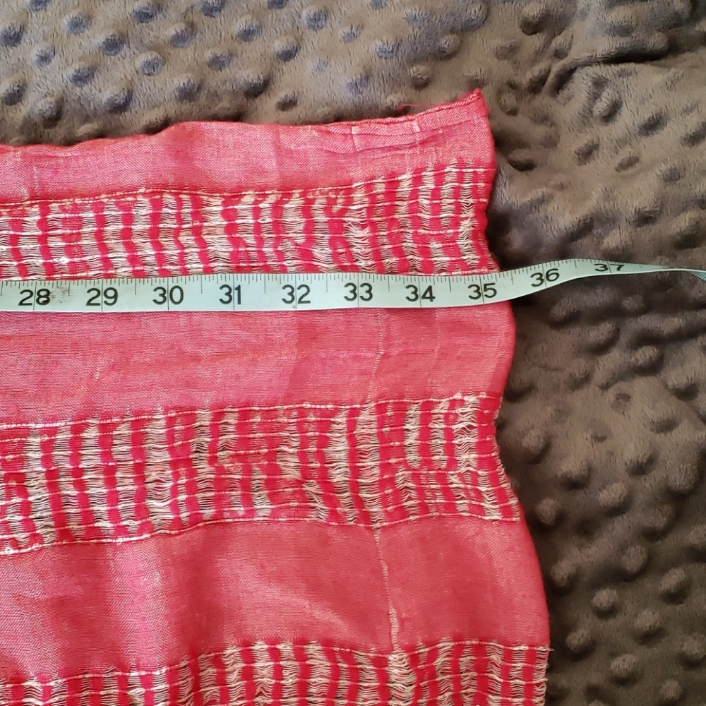 Red & cream infinity scarf - Picture 3 of 8